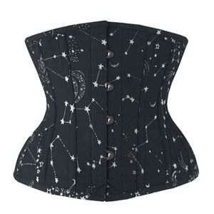 Astronomy Cotton Print Underbust Corset